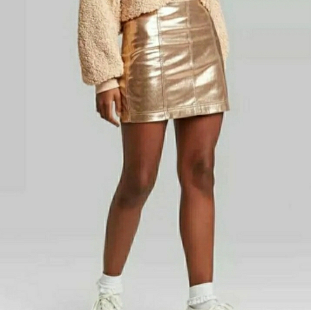 Gold Mini Skirt